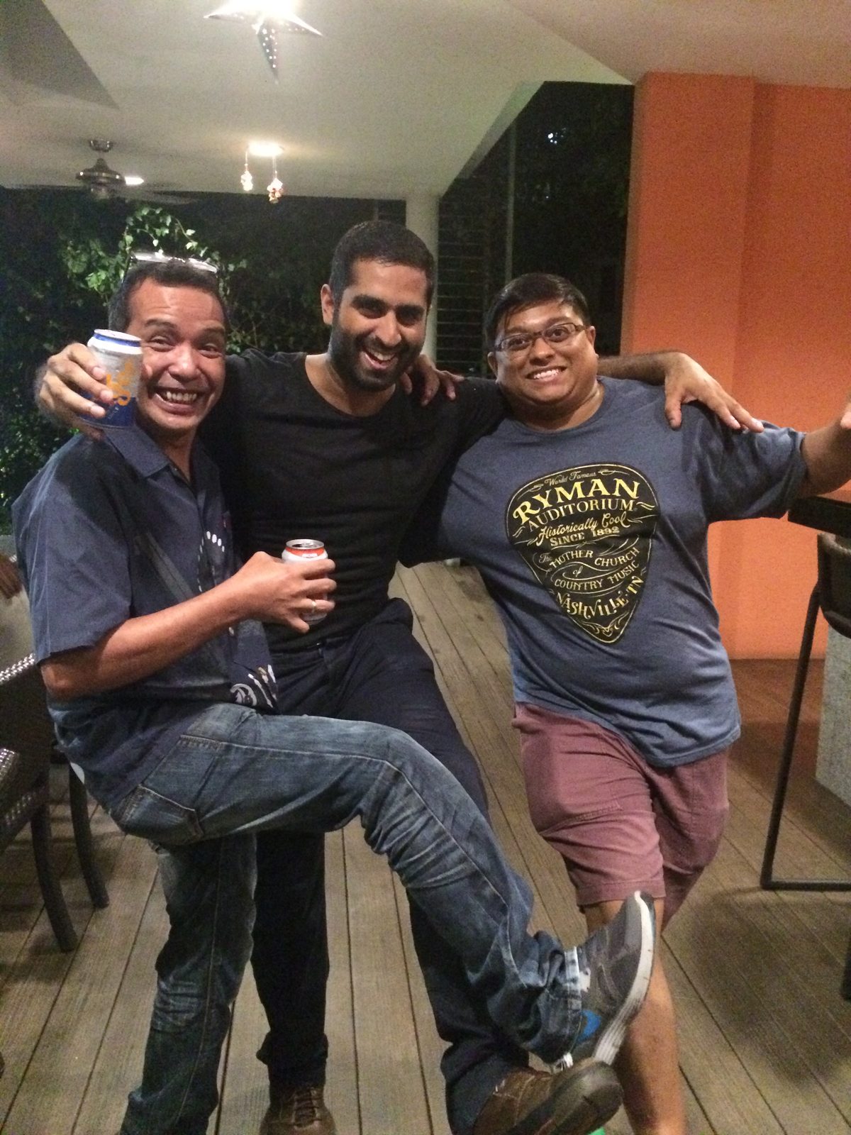 Sean with bandmate Sunny Deo and Grammy nominee Duke Purisima