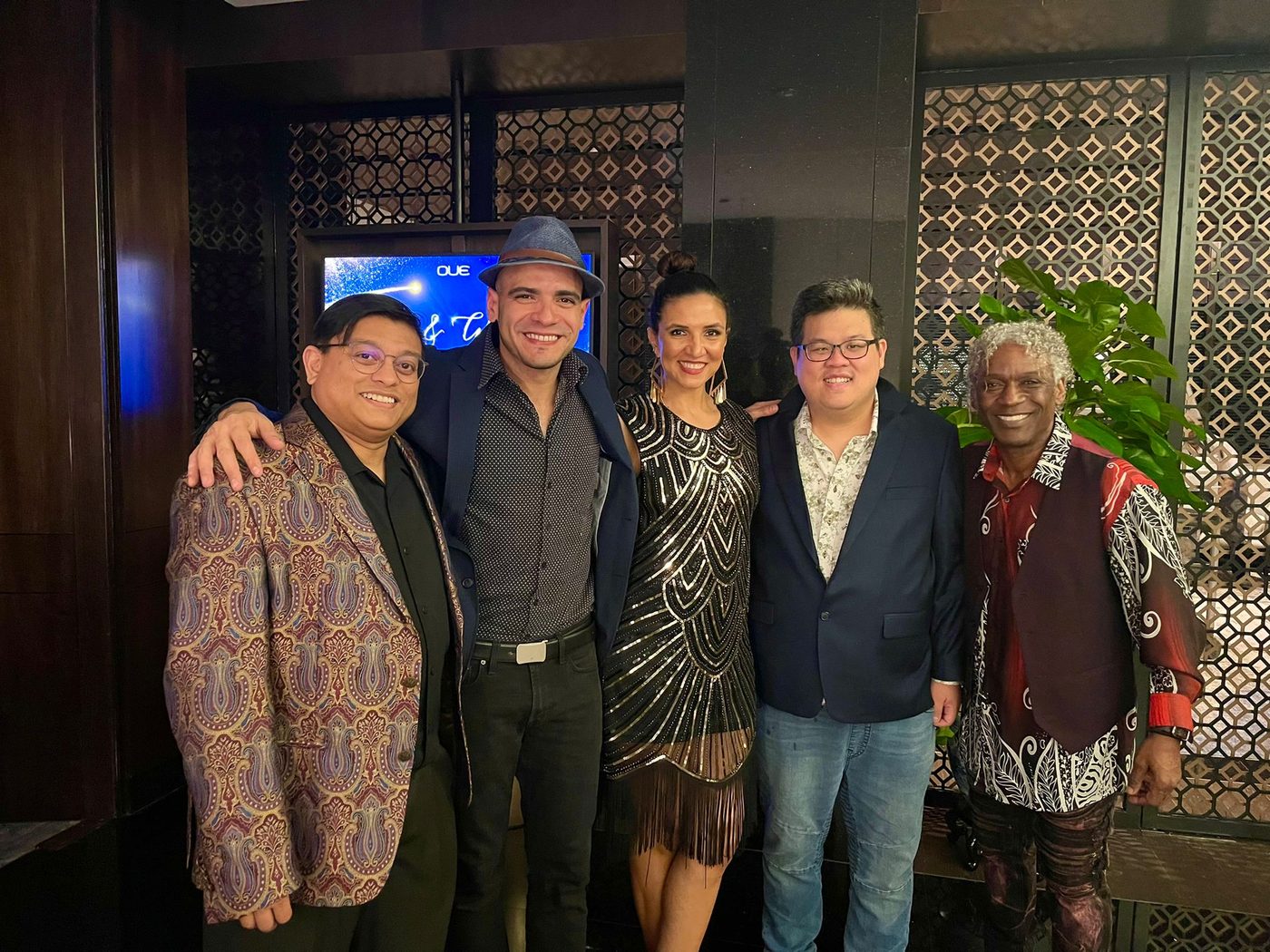 Sean with fellow musicians after a show