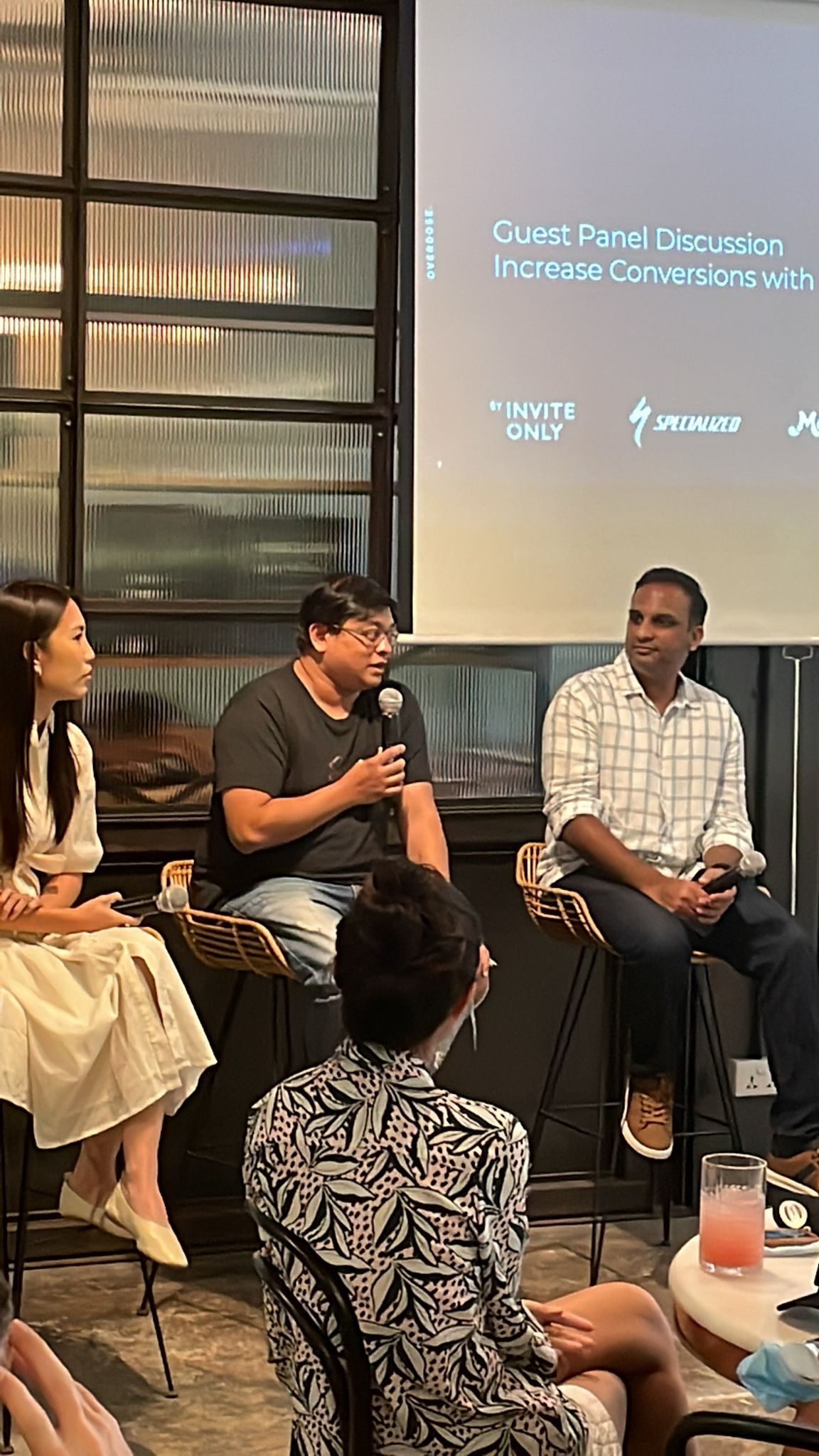 Sean Rezel speaking on a panel