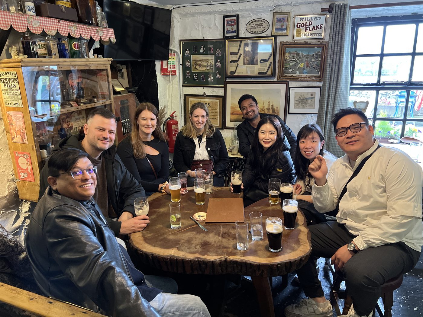 With the global team at a pub in Dublin